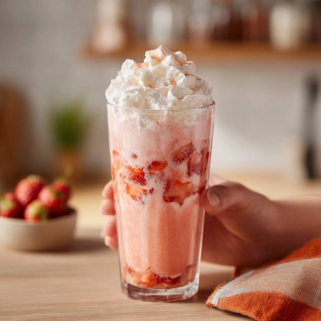Strawberry Dream Smoothie Whipped Cream Detail