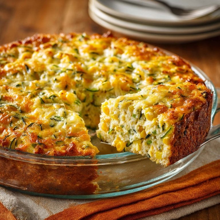 Summer Zucchini Corn Bake Cross Section