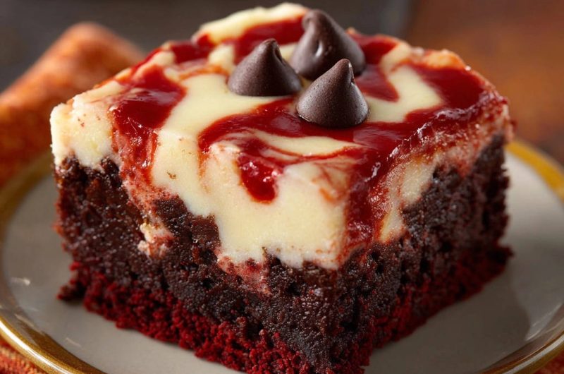 Swirled Red Velvet Cheesecake Bars