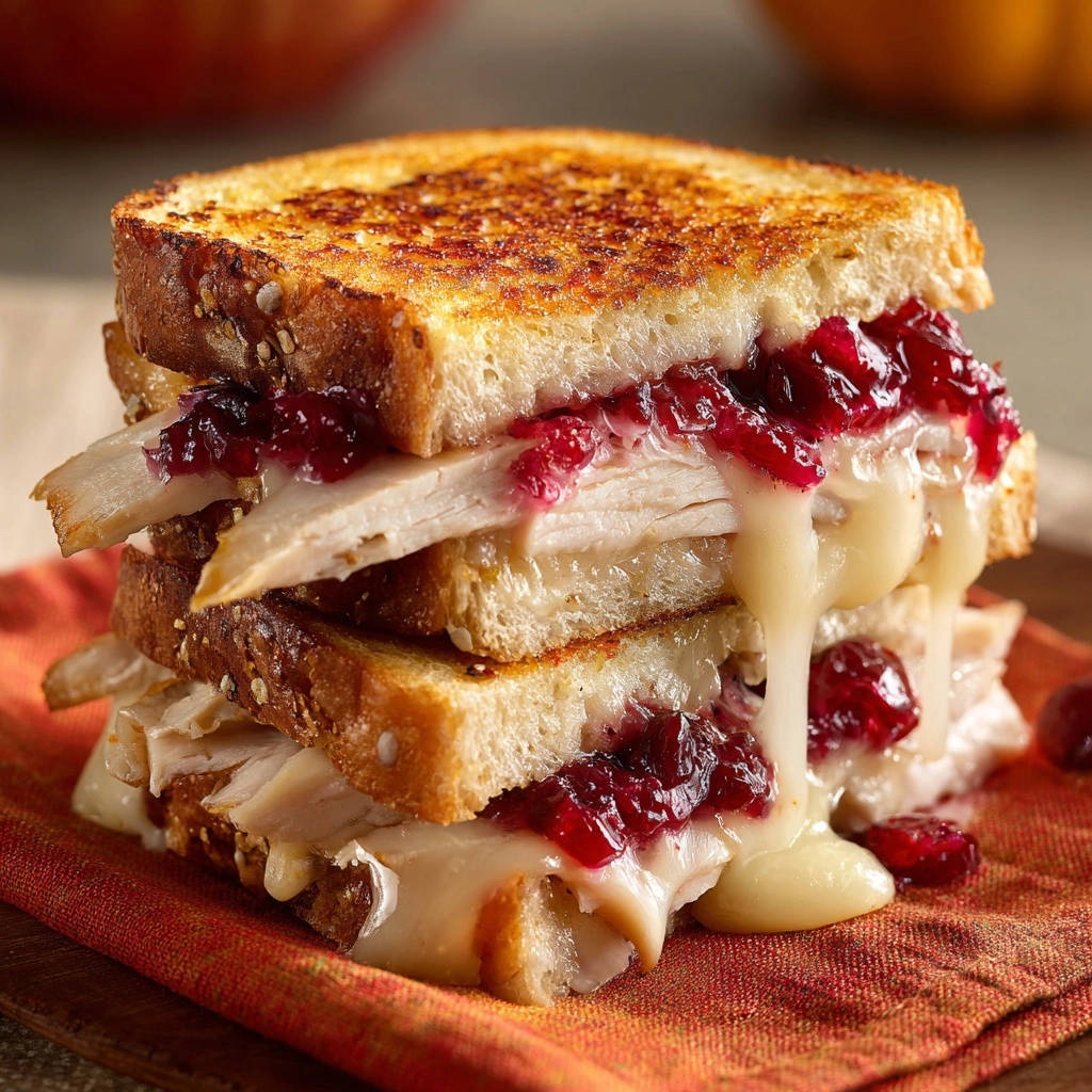 Thanksgiving Leftover Grilled Cheese Close Up Cross Section 1