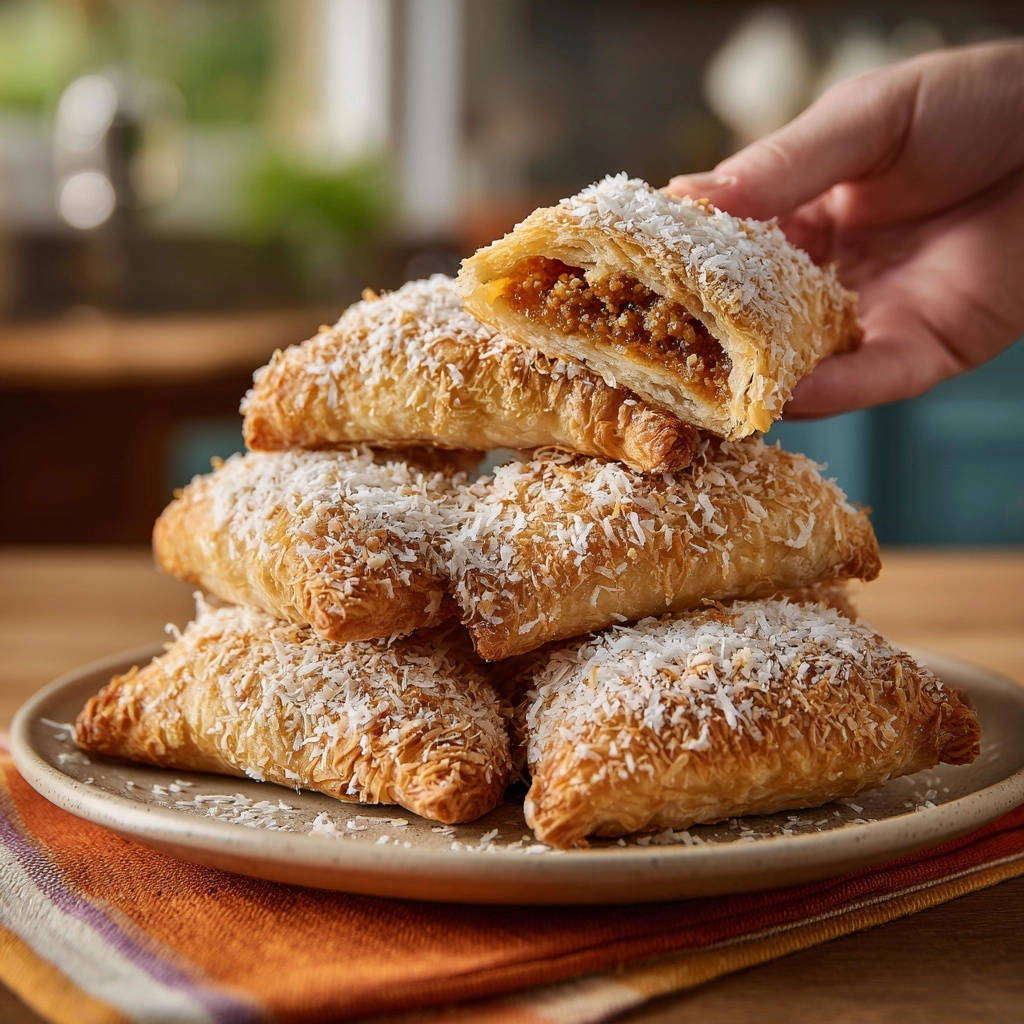 Tropical Puff Pastry Bites Cross Section