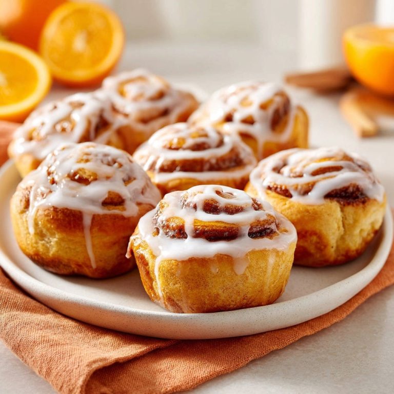 Ultimate Orange Cinnamon Rolls Glazed Detail