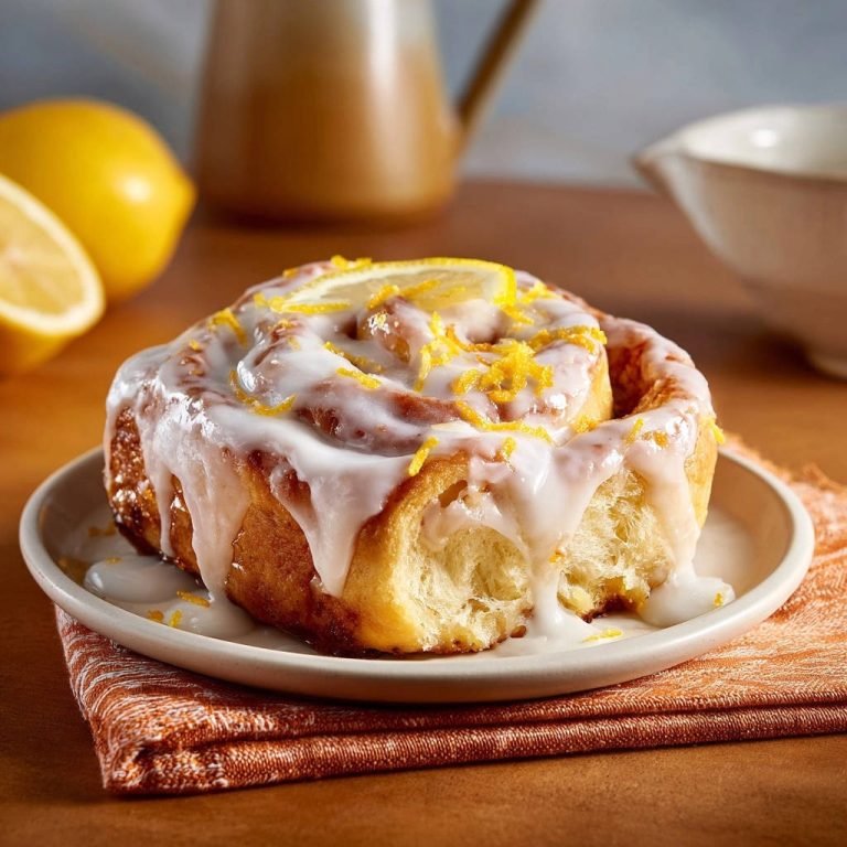Zesty Lemon Sweet Rolls Single Serving Plated