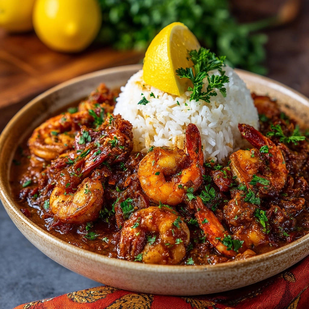 Cajun Shrimp Stew Plated Close Up 1