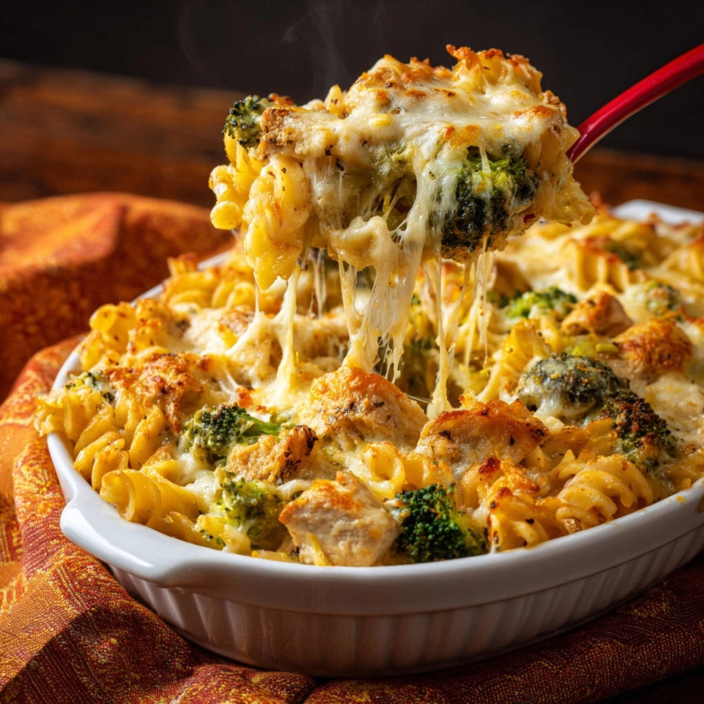 Cheesy Chicken Broccoli Bake Epic Cheese Pull