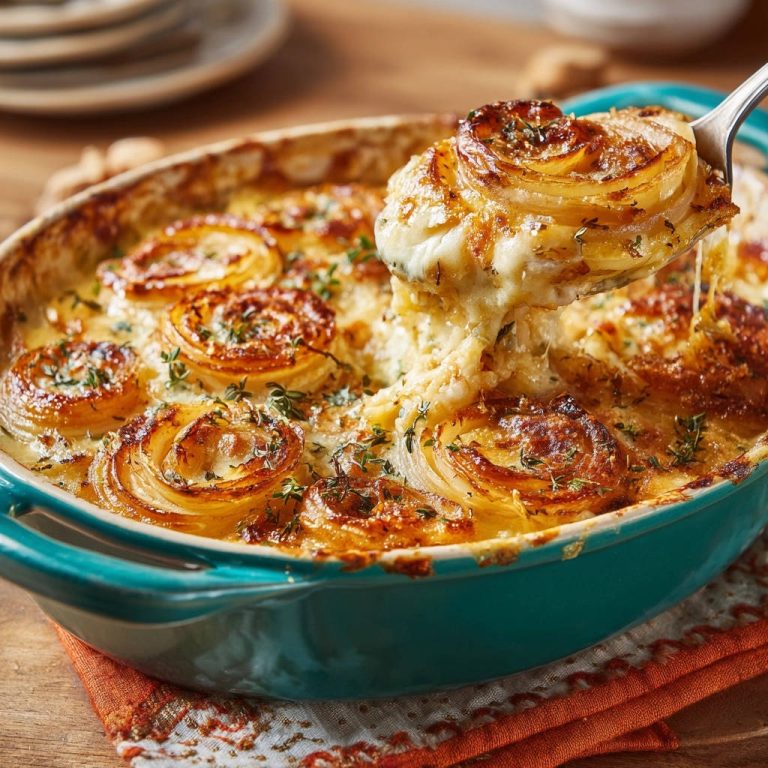 Cheesy Potato Gratin Lifting A Serving