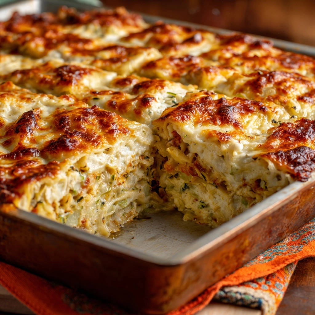 Cheesy Zucchini Bake Cross Section