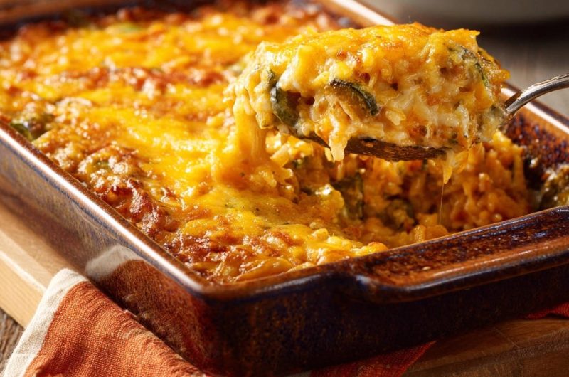Cheesy Zucchini & Rice Bake