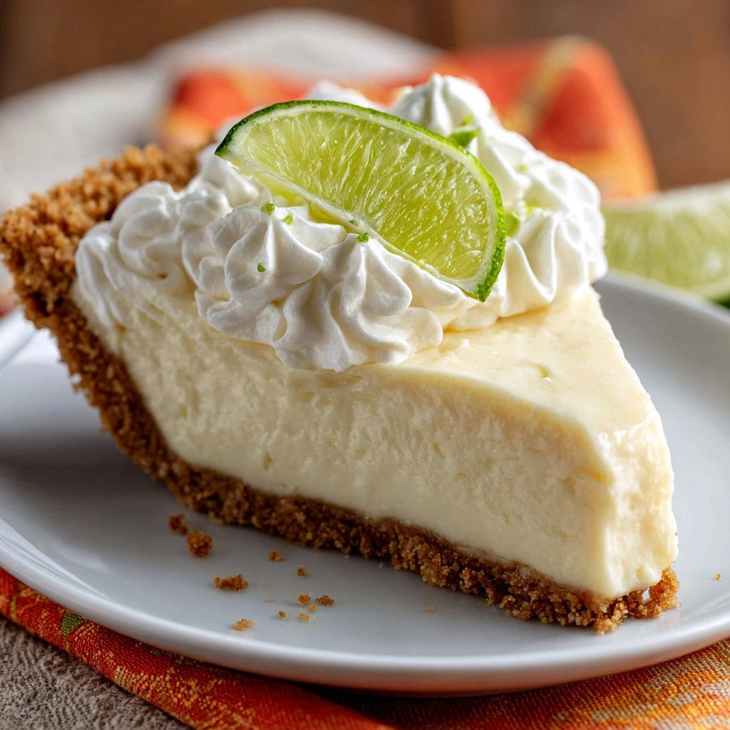 Classic Key Lime Pie Cross Section Slice 1