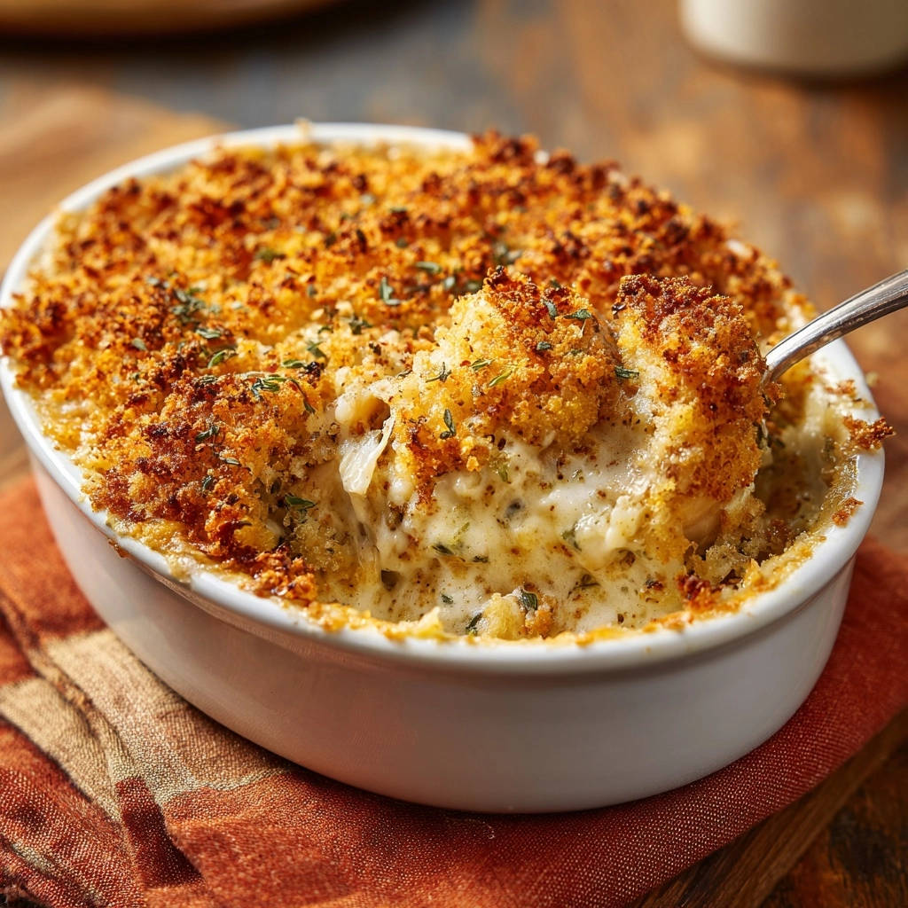 Creamy Chicken Bake Close Up Spoonful 1