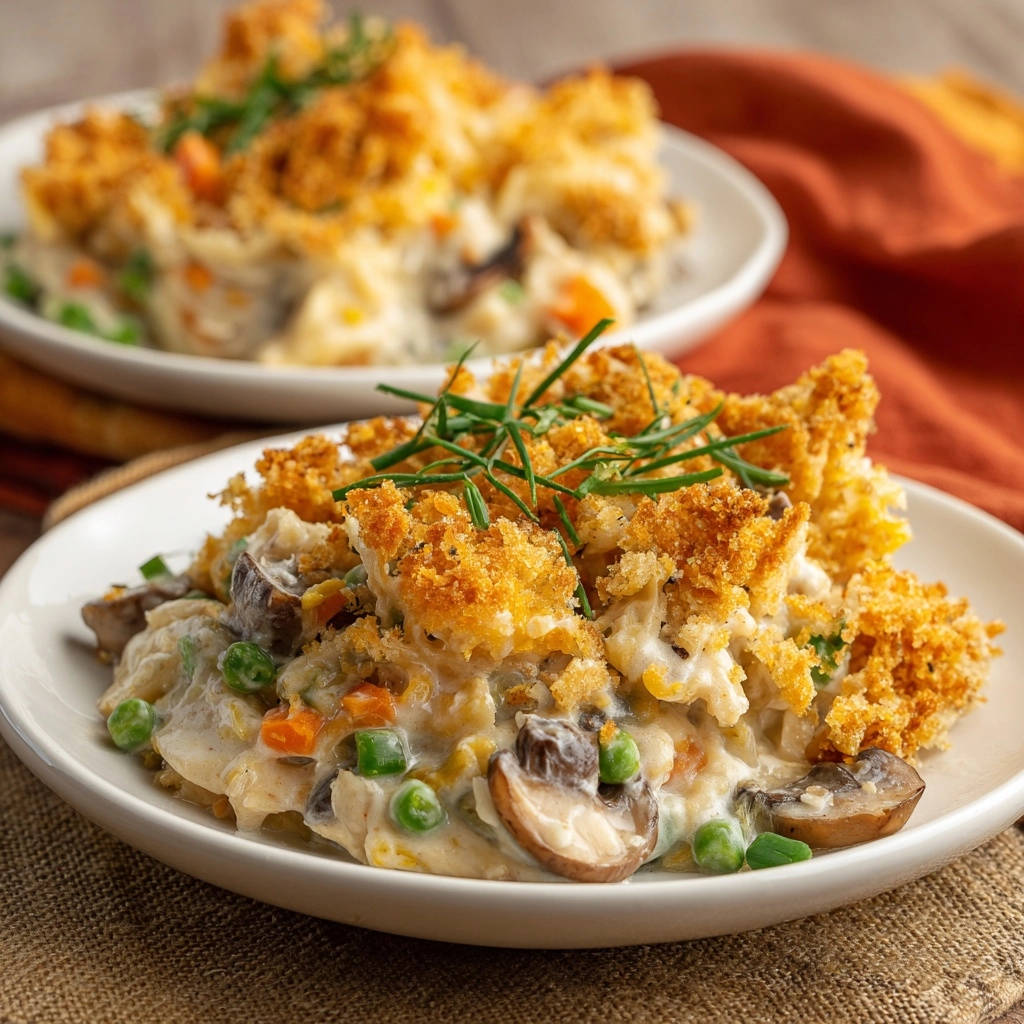 Creamy Chicken Bake Plated Close Up 1