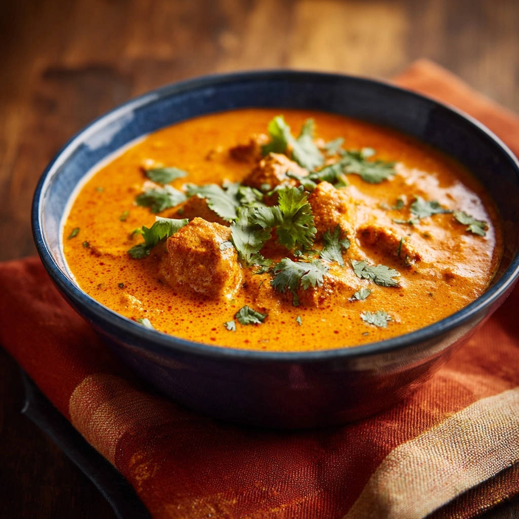 Creamy Chicken Curry Close Up Bowl