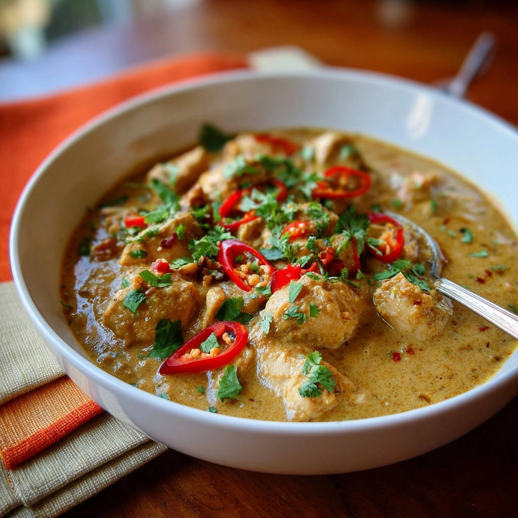 Creamy Chicken Stew Close Up Garnish 1
