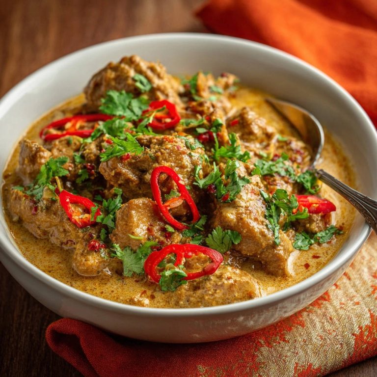 Creamy Chicken Stew Close Up Garnish