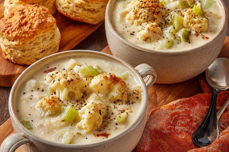 Creamy Roasted Cauliflower Chowder