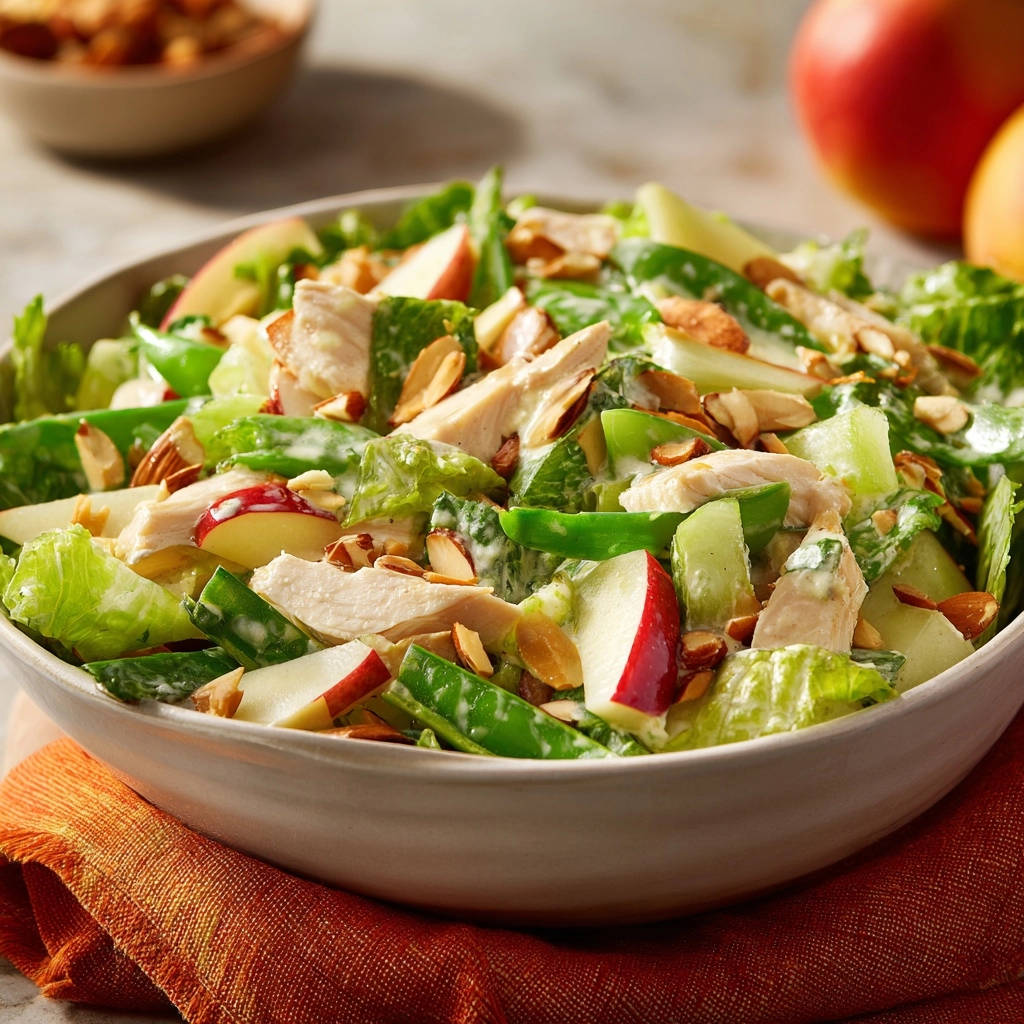 Crisp Apple Chicken Salad Close Up Detail 1
