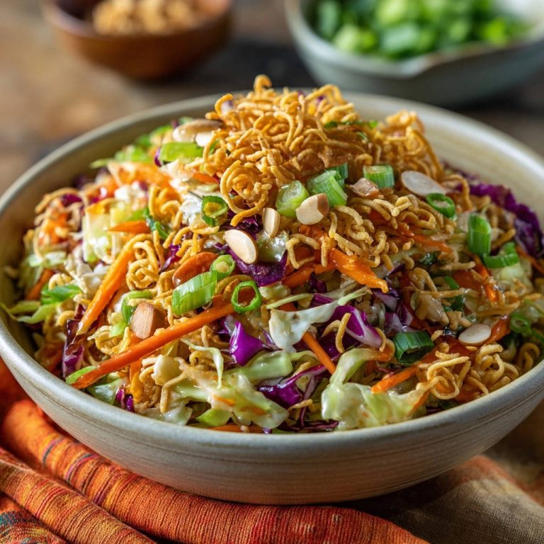 Easy Asian Crunch Salad Close Up Detail