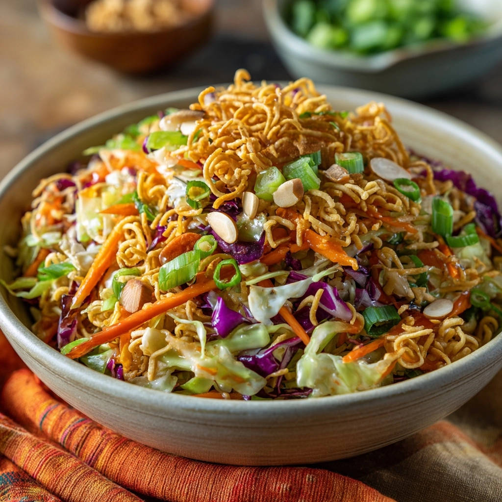 Easy Asian Crunch Salad Close Up Detail