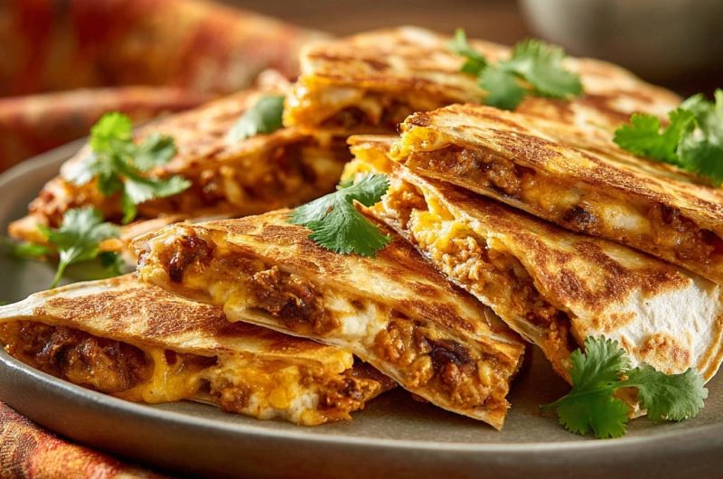 Easy Beef & Cheese Quesadillas