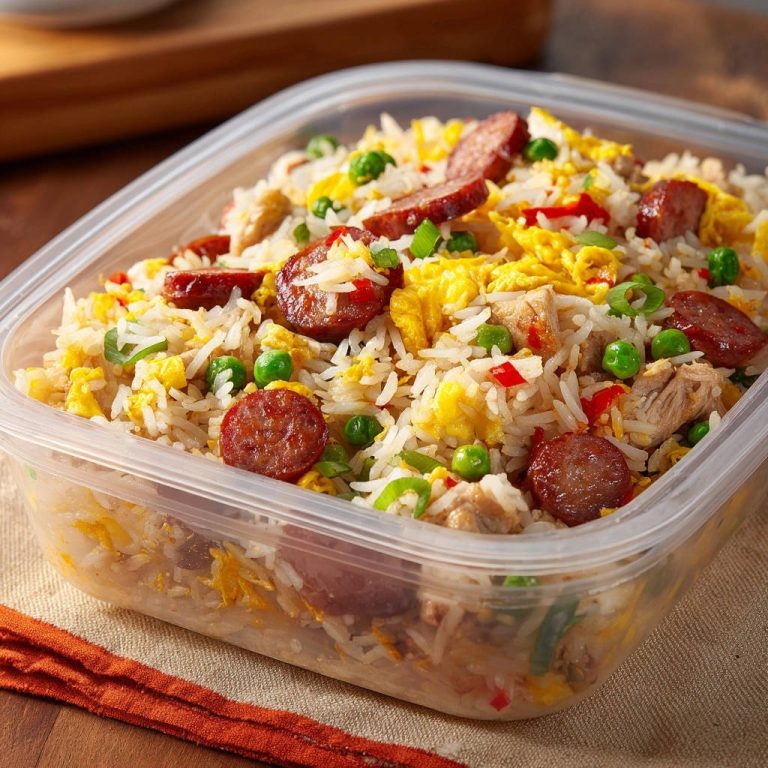 Easy Weeknight Fried Rice Close Up In Container