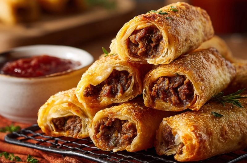 Golden Savory Beef Rolls