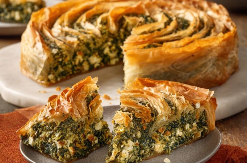 Golden Spiral Spinach & Feta Pie