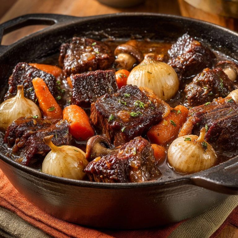 Hearty Beef Veggie Braise Close Up