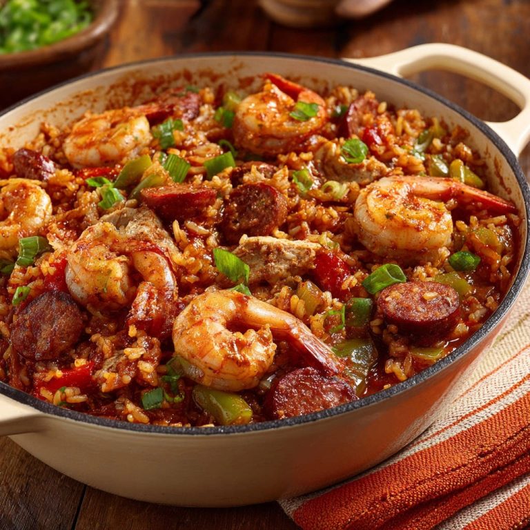 Hearty Jambalaya Close Up Of Ingredients