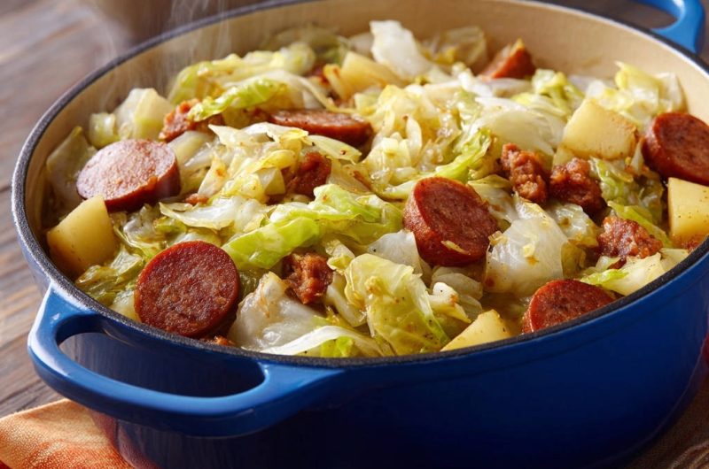 Hearty One-Pot Smoked Sausage & Cabbage Stew