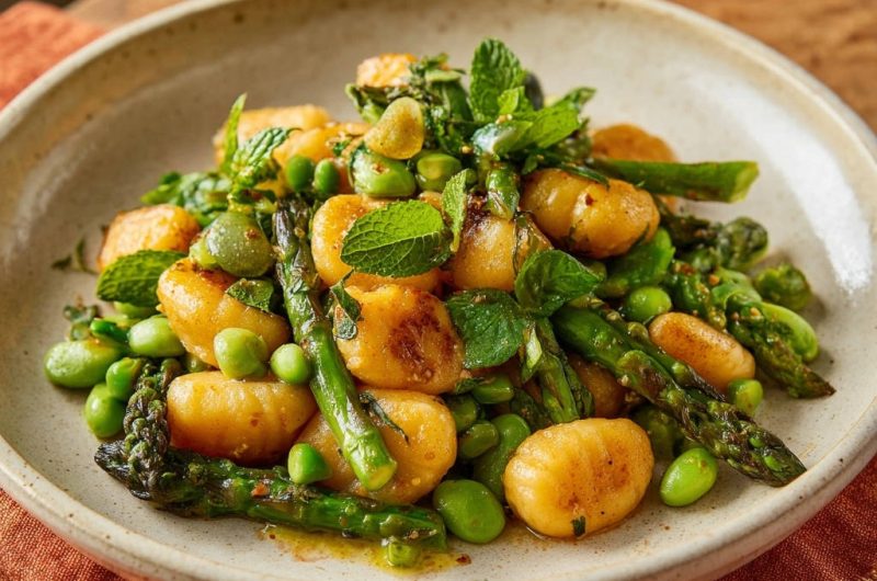 Pan-Seared Gnocchi with Spring Veggies