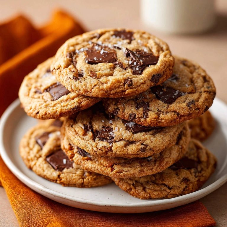Perfect Chocolate Chunk Cookies Stacked Close Up