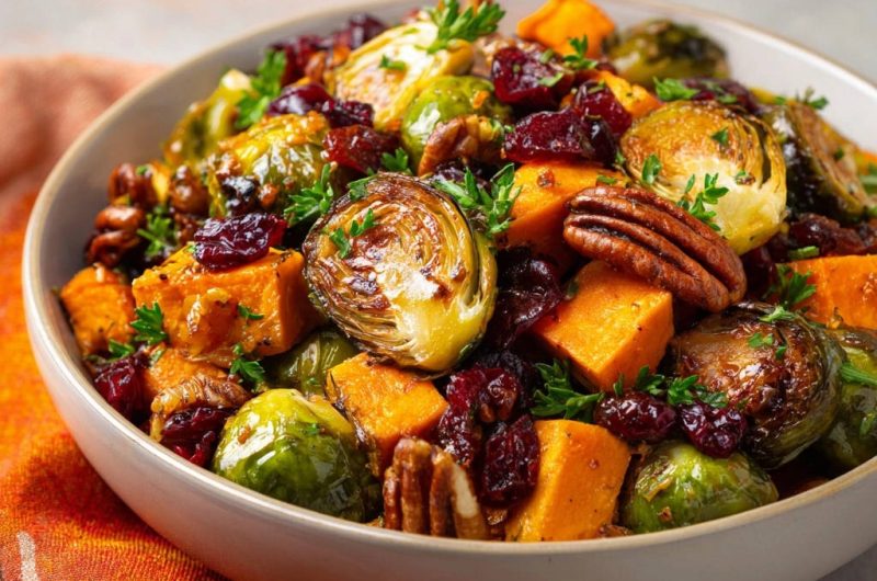 Roasted Sweet Potato & Brussels Sprouts
