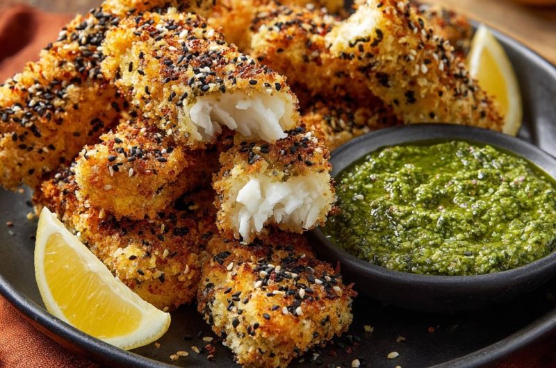 Sesame Crusted Fish Sticks