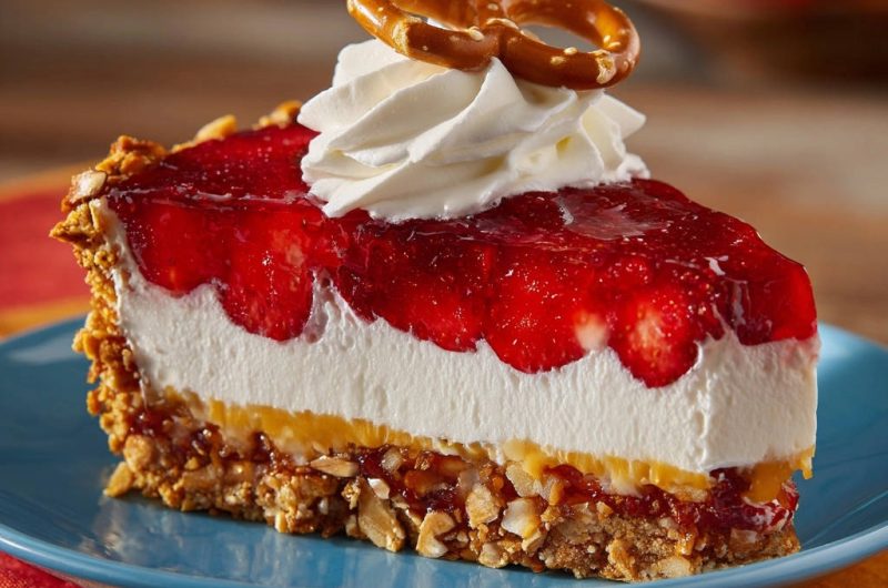 Strawberry Pretzel Pie