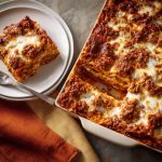 Classic Beef Lasagna Single Serving Plated