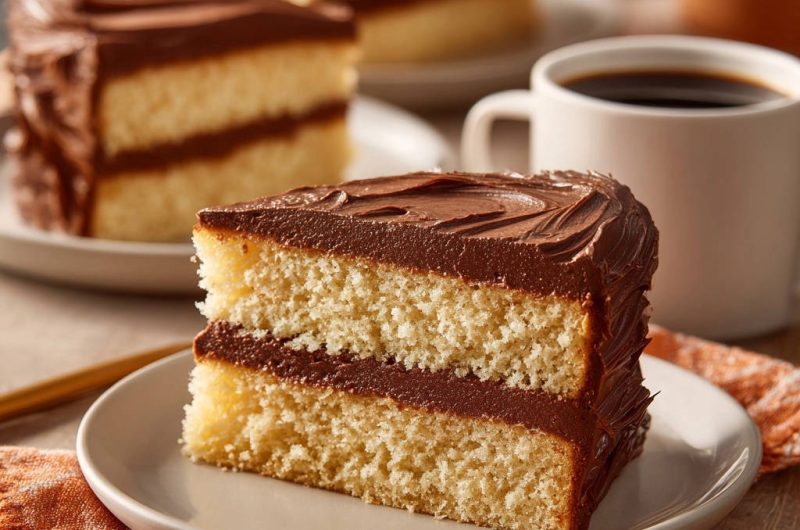 Classic Yellow Cake with Chocolate Frosting