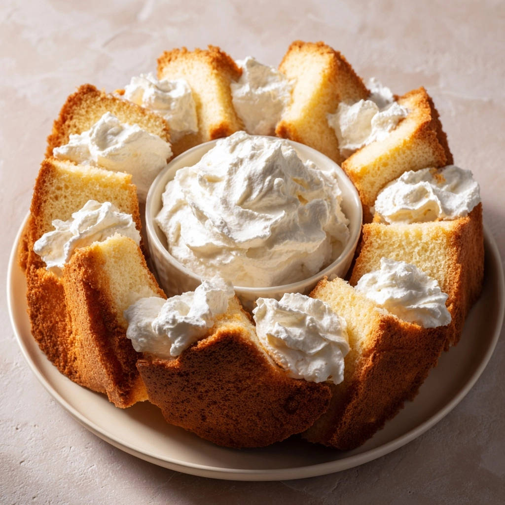 Fluffy Chiffon Cake Bites Ring Arrangement With Cream
