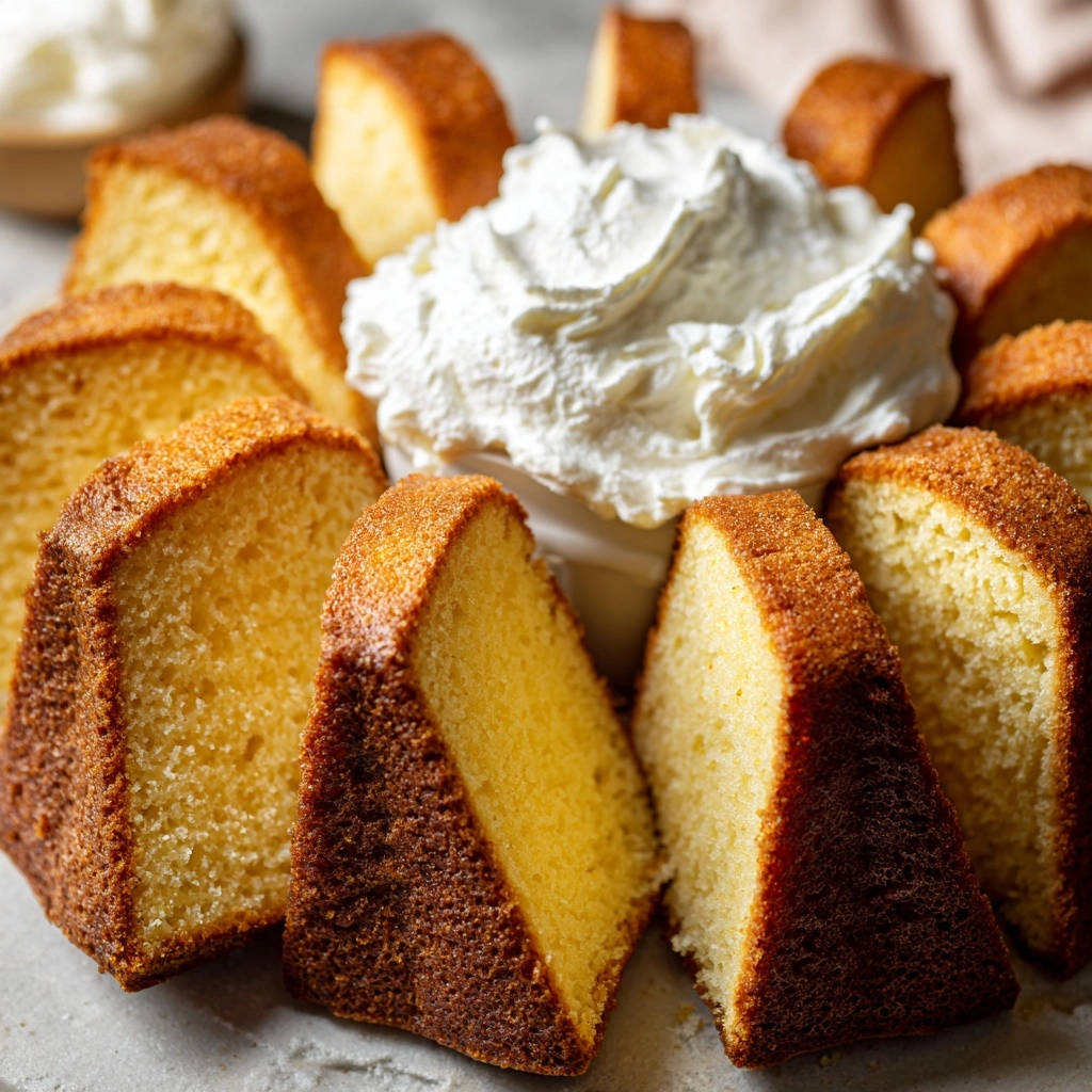 Fluffy Chiffon Cake Bites Sliced With Cream 1