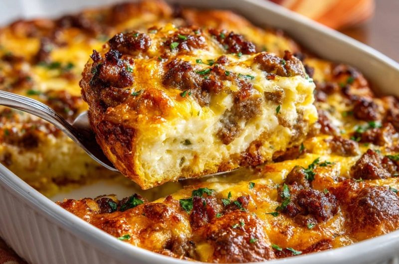 Hearty Sausage & Cheese Breakfast Bake