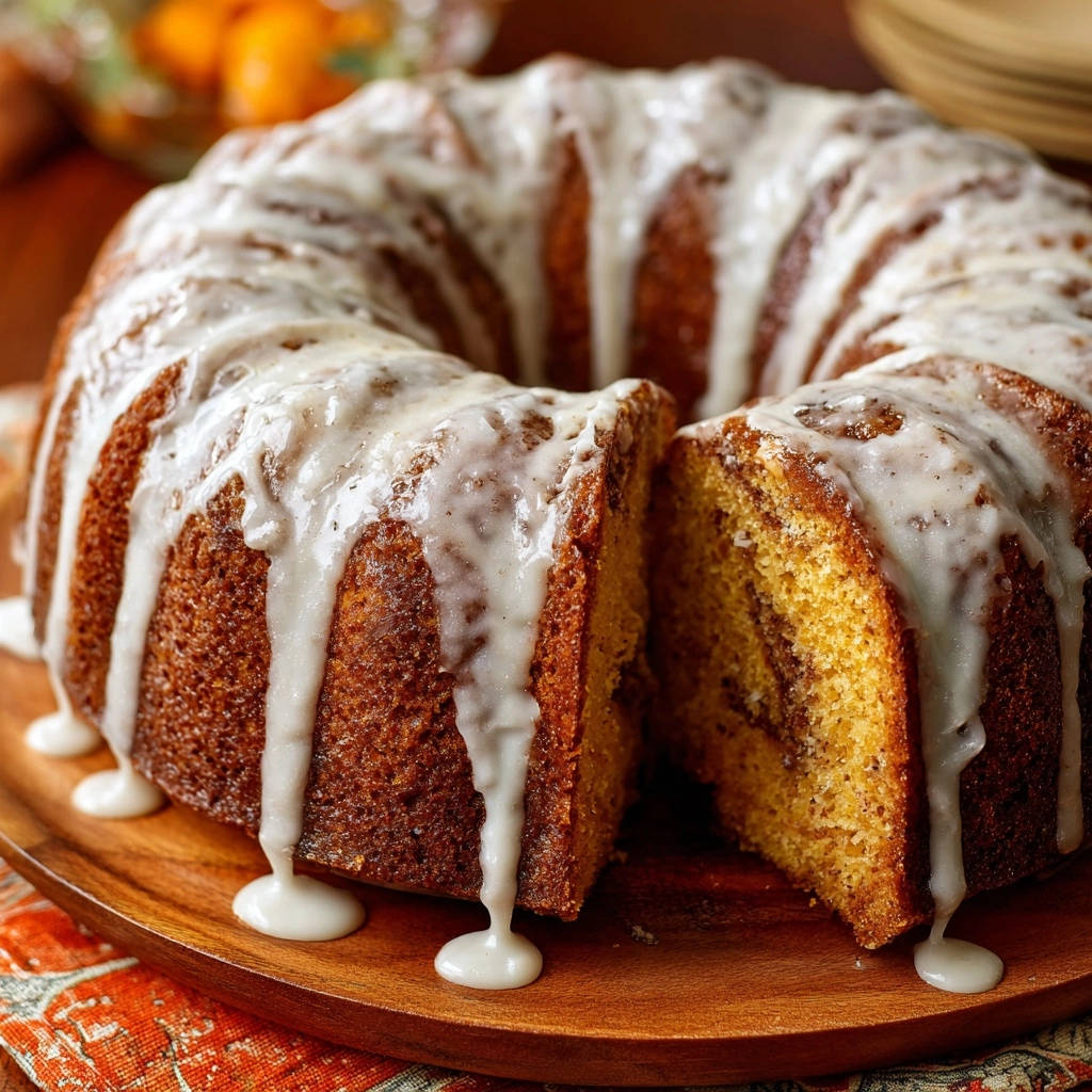 Orange Swirl Bundt Cake Cross Section 1