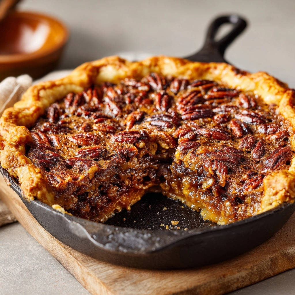 Skillet Pecan Pie Cross Section 1